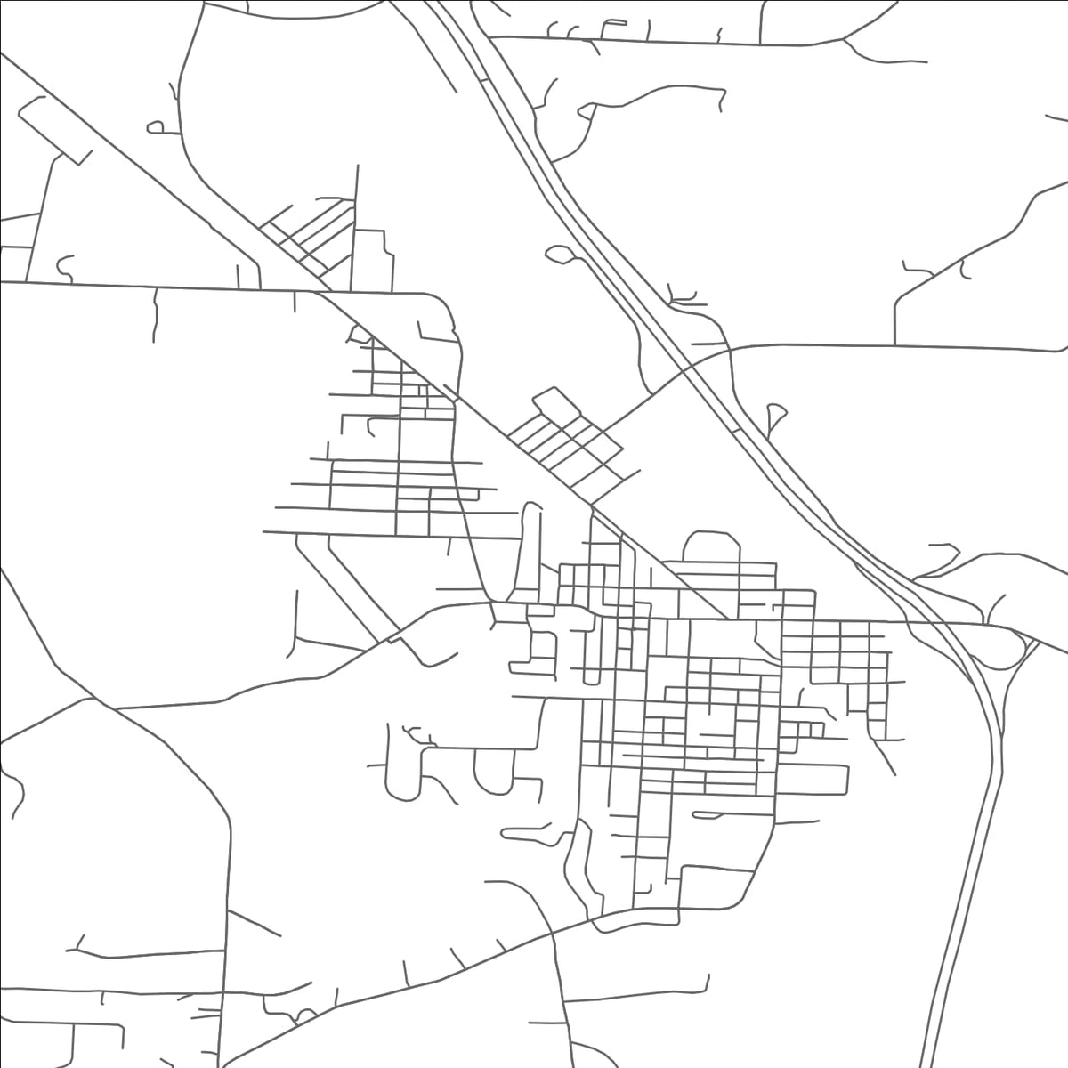 ROAD MAP OF BYESVILLE, OHIO BY MAPBAKES