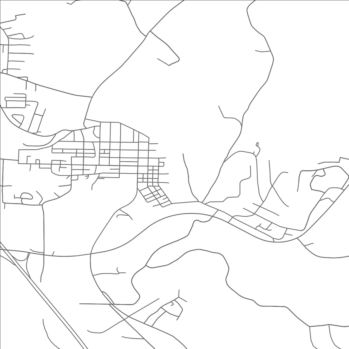 ROAD MAP OF CALDWELL, OHIO BY MAPBAKES