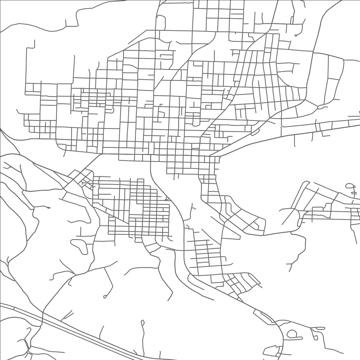 ROAD MAP OF CAMBRIDGE, OHIO BY MAPBAKES