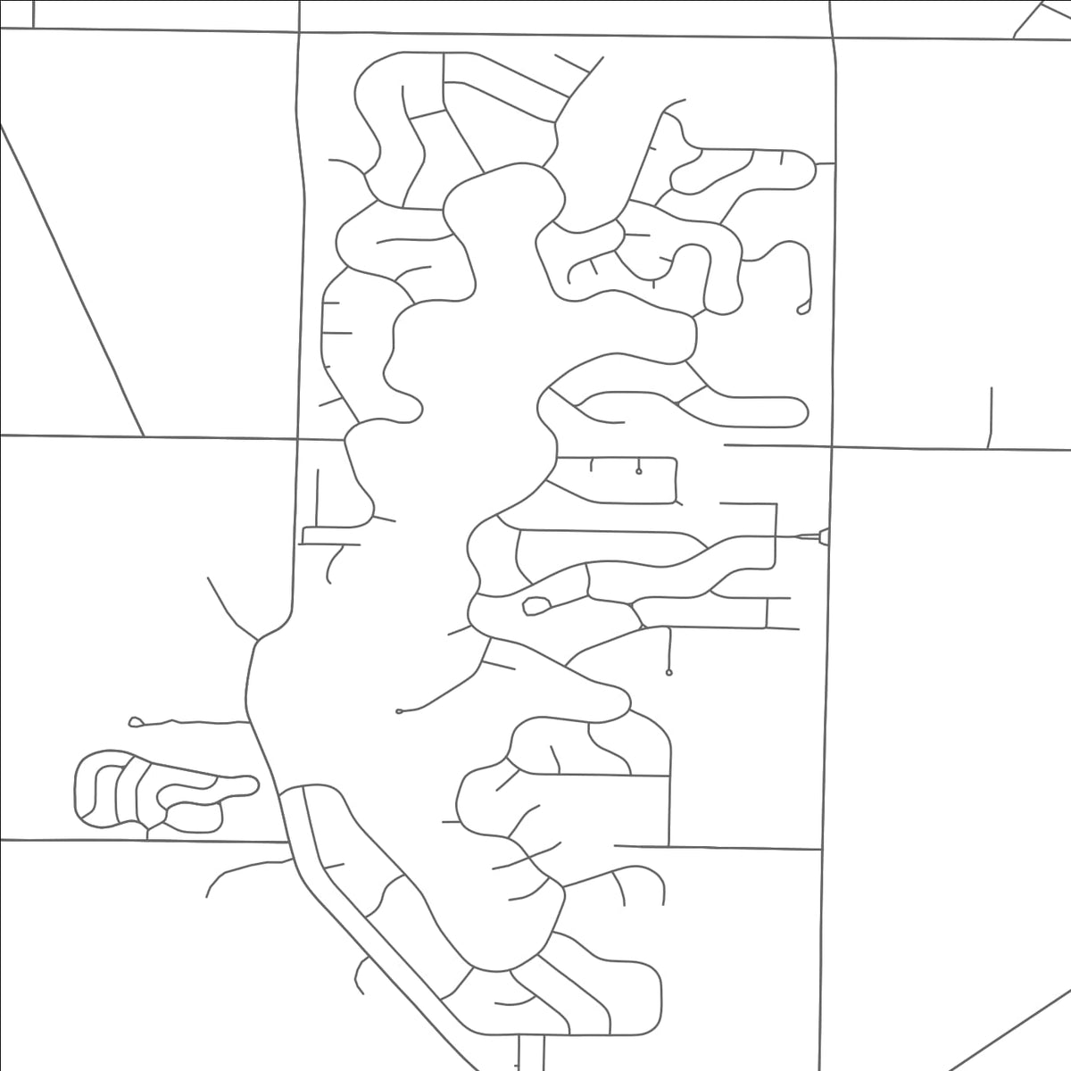 ROAD MAP OF CANDLEWOOD LAKE, OHIO BY MAPBAKES