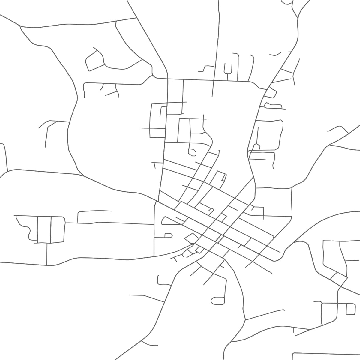 ROAD MAP OF CARROLLTON, OHIO BY MAPBAKES