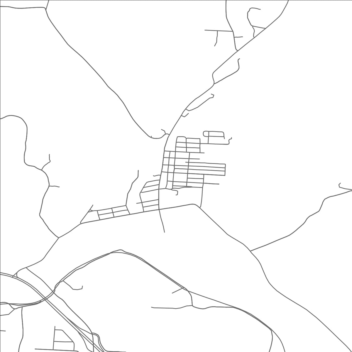 ROAD MAP OF CHAUNCEY, OHIO BY MAPBAKES