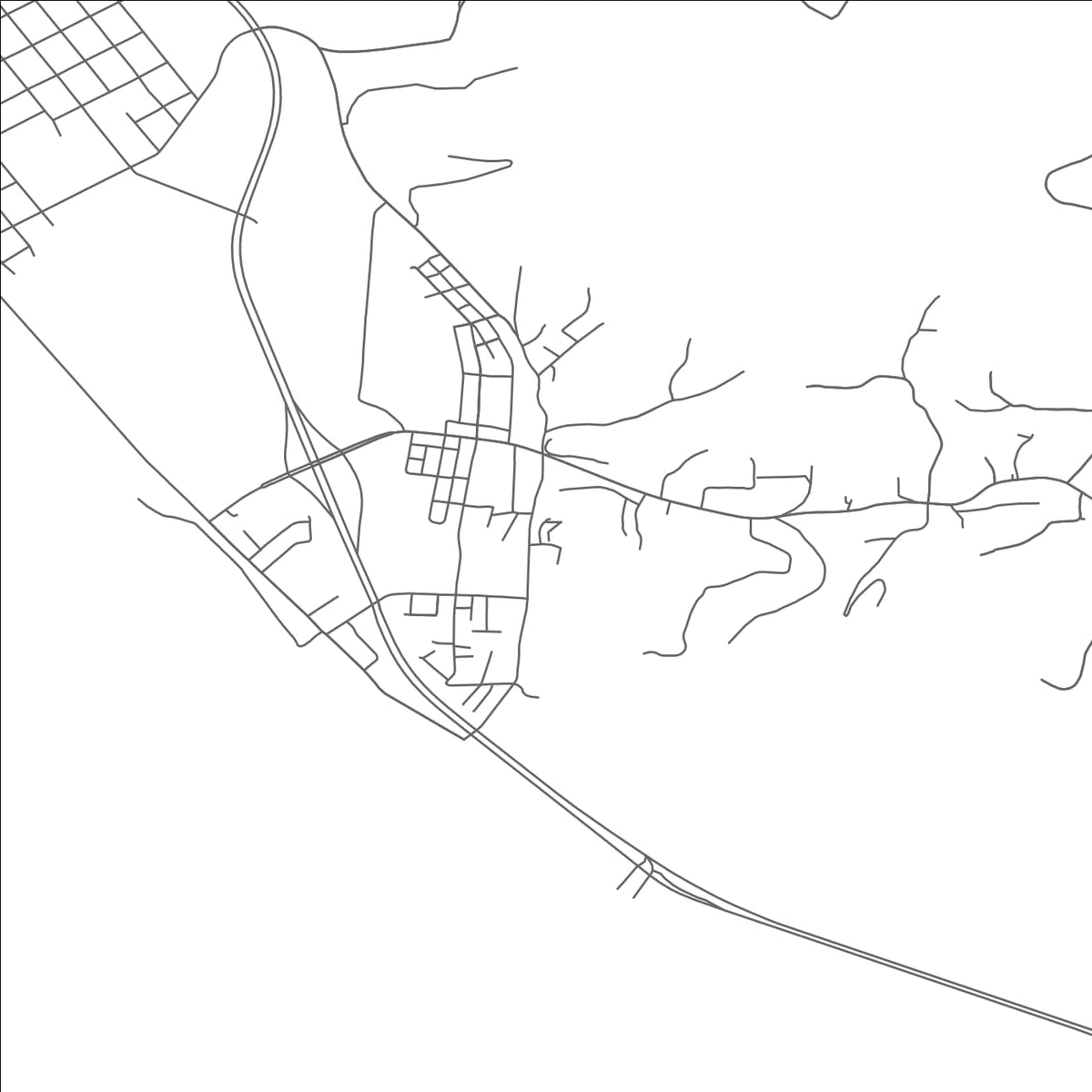 ROAD MAP OF COAL GROVE, OHIO BY MAPBAKES