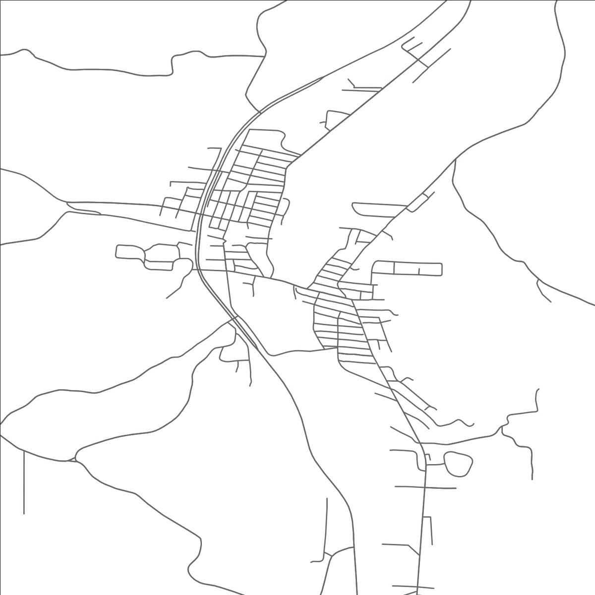 ROAD MAP OF CROOKSVILLE, OHIO BY MAPBAKES