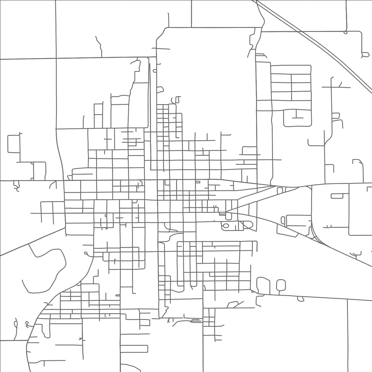 ROAD MAP OF DELPHOS, OHIO BY MAPBAKES