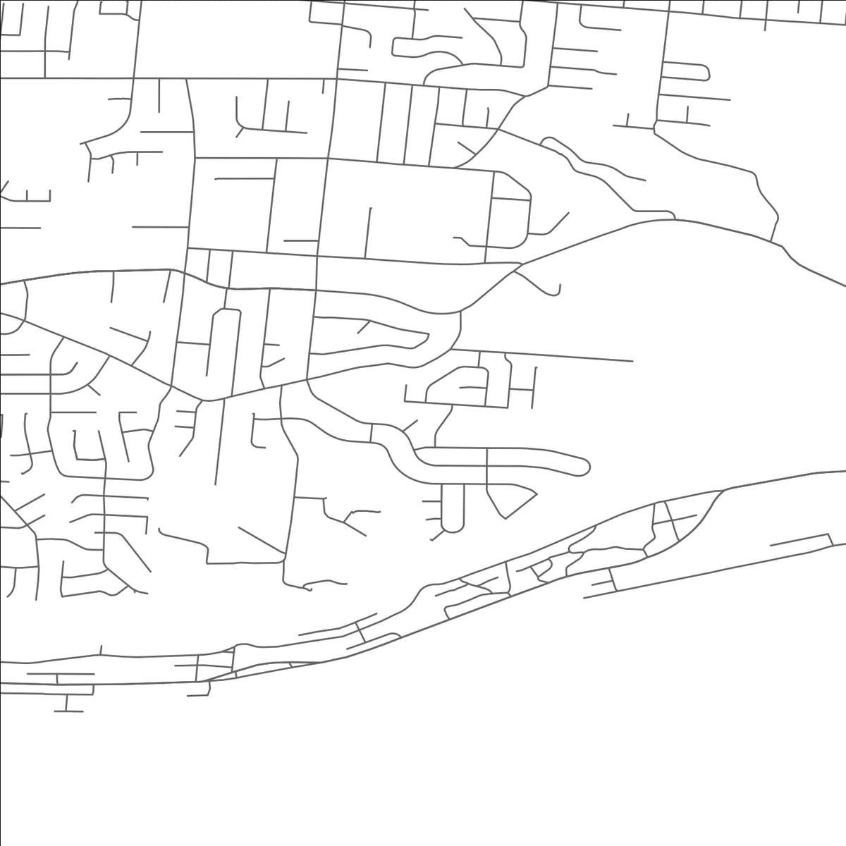 ROAD MAP OF DELSHIRE, OHIO BY MAPBAKES