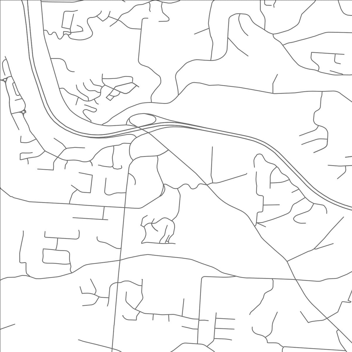 ROAD MAP OF DENT, OHIO BY MAPBAKES