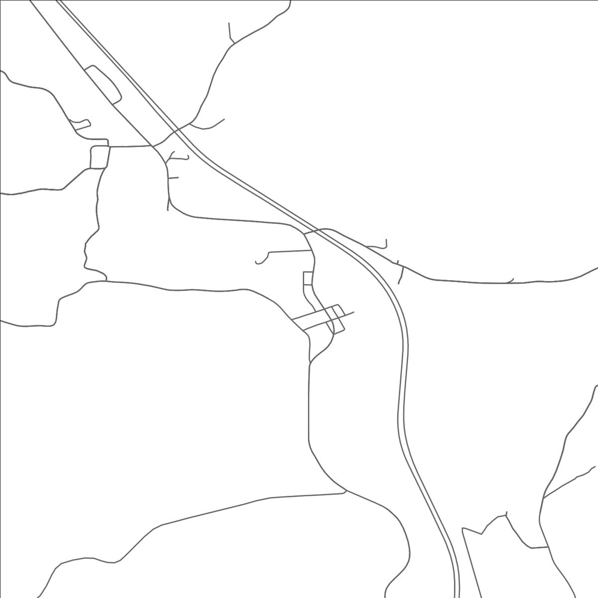 ROAD MAP OF DEXTER CITY, OHIO BY MAPBAKES