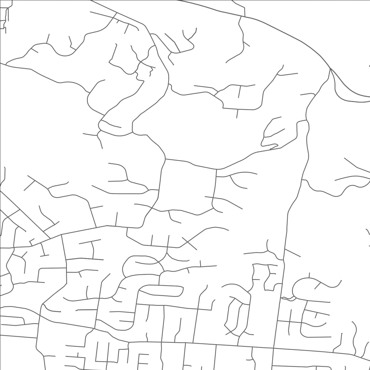 ROAD MAP OF DRY RUN, OHIO BY MAPBAKES