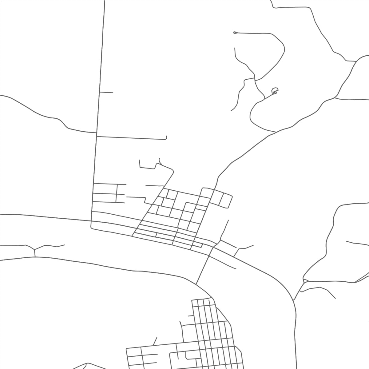ROAD MAP OF DUNCAN FALLS, OHIO BY MAPBAKES
