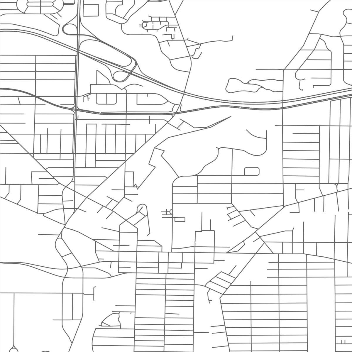 ROAD MAP OF ELYRIA, OHIO BY MAPBAKES