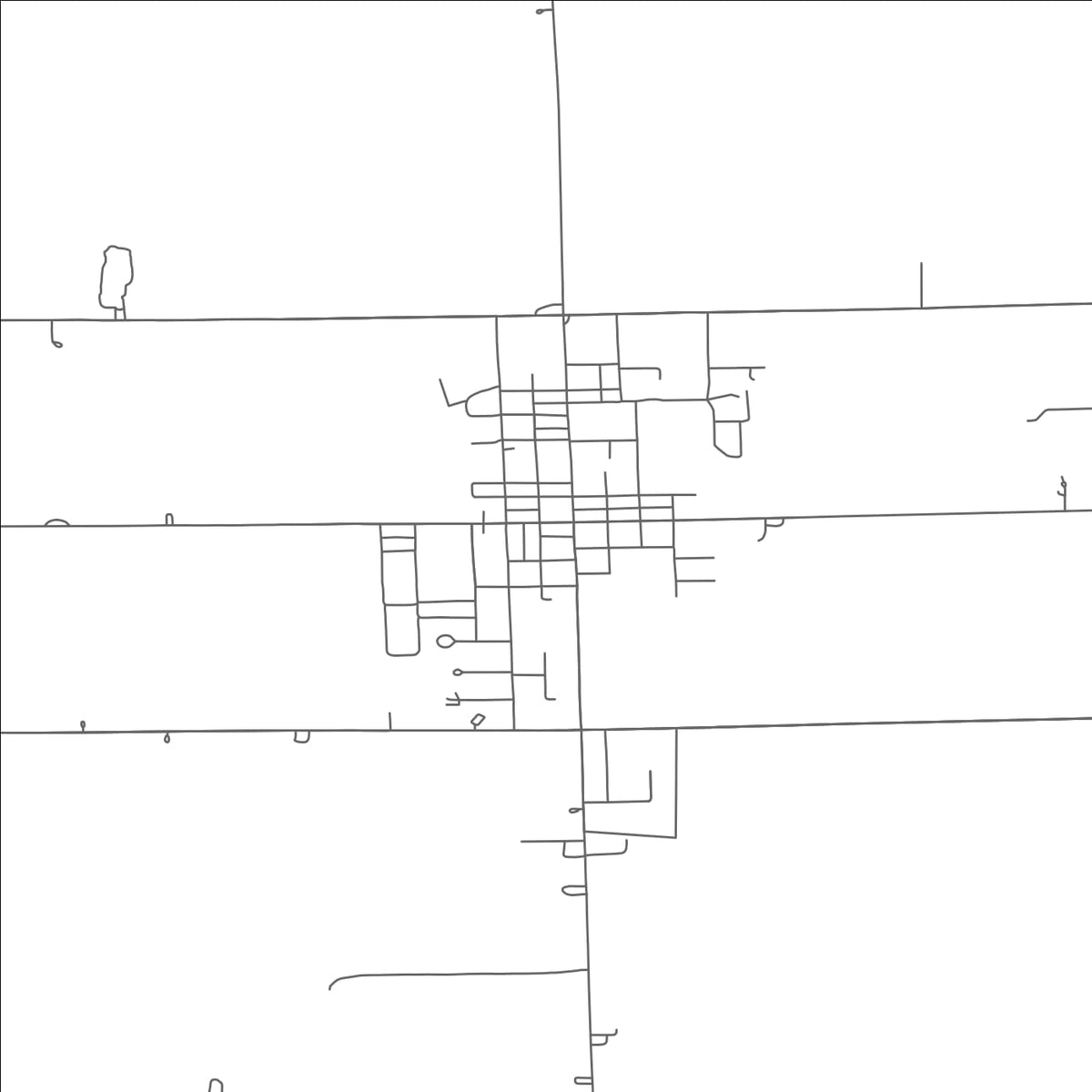 ROAD MAP OF FAYETTE, OHIO BY MAPBAKES