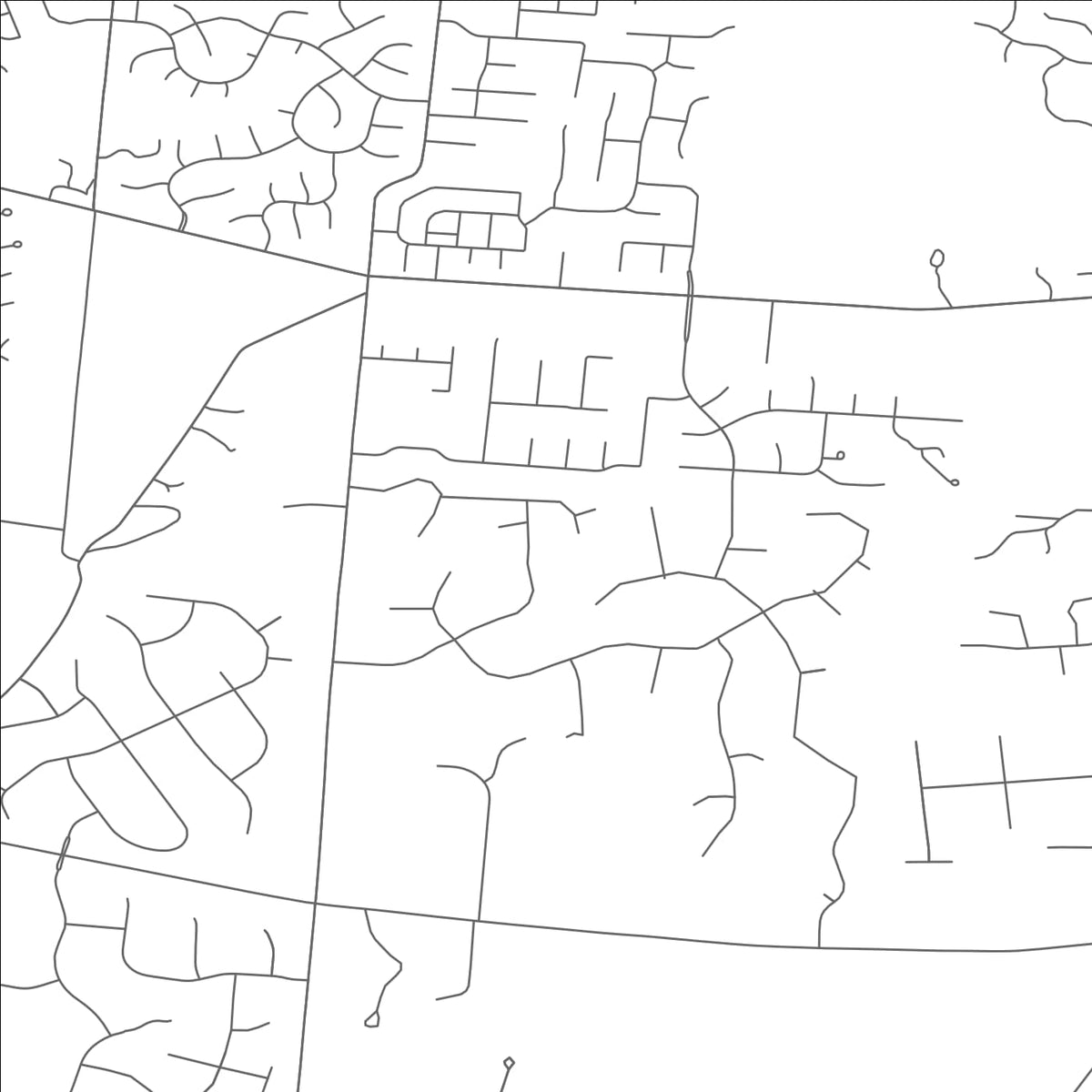 ROAD MAP OF FIVE POINTS, OHIO BY MAPBAKES