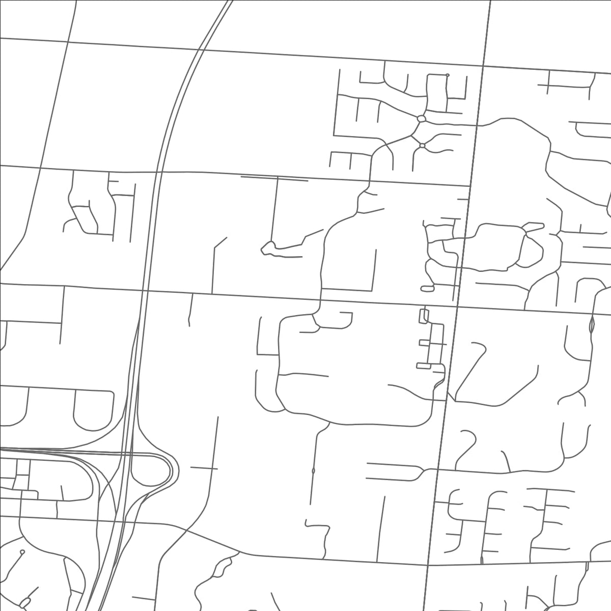 ROAD MAP OF FOUR BRIDGES, OHIO BY MAPBAKES