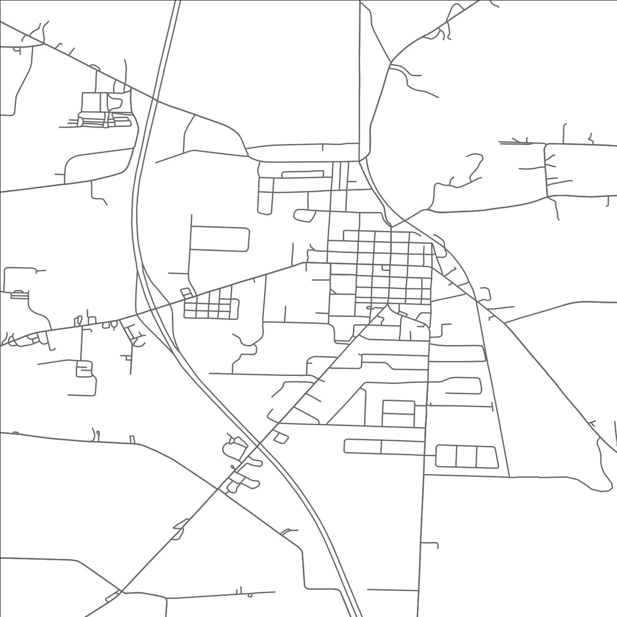 ROAD MAP OF FREDERICKTOWN, OHIO BY MAPBAKES