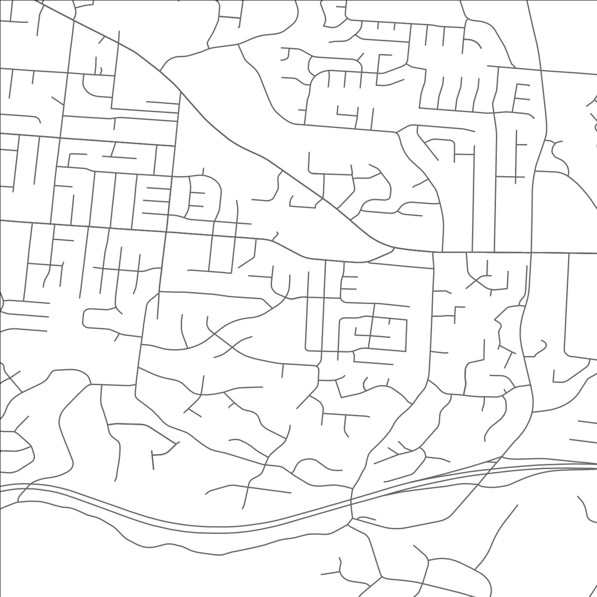 ROAD MAP OF FRUIT HILL, OHIO BY MAPBAKES