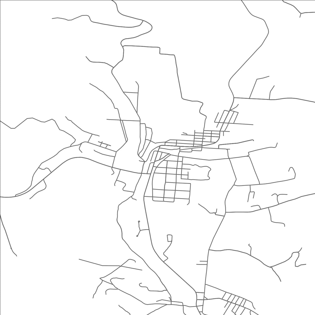 ROAD MAP OF GLOUSTER, OHIO BY MAPBAKES
