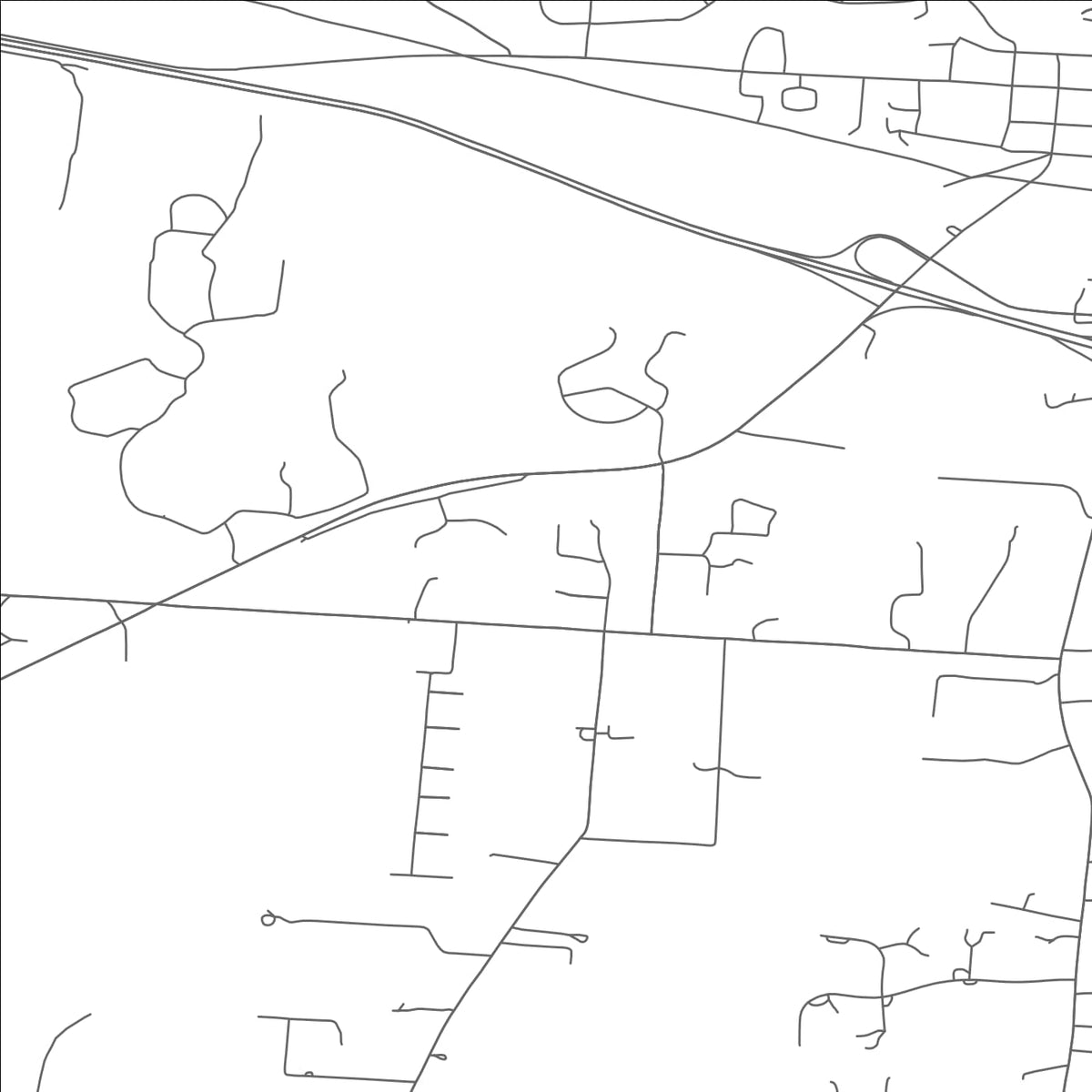 ROAD MAP OF GRANVILLE SOUTH, OHIO BY MAPBAKES