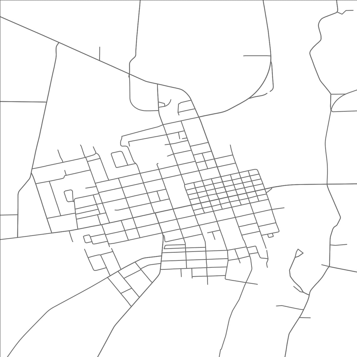 ROAD MAP OF GREENFIELD, OHIO BY MAPBAKES