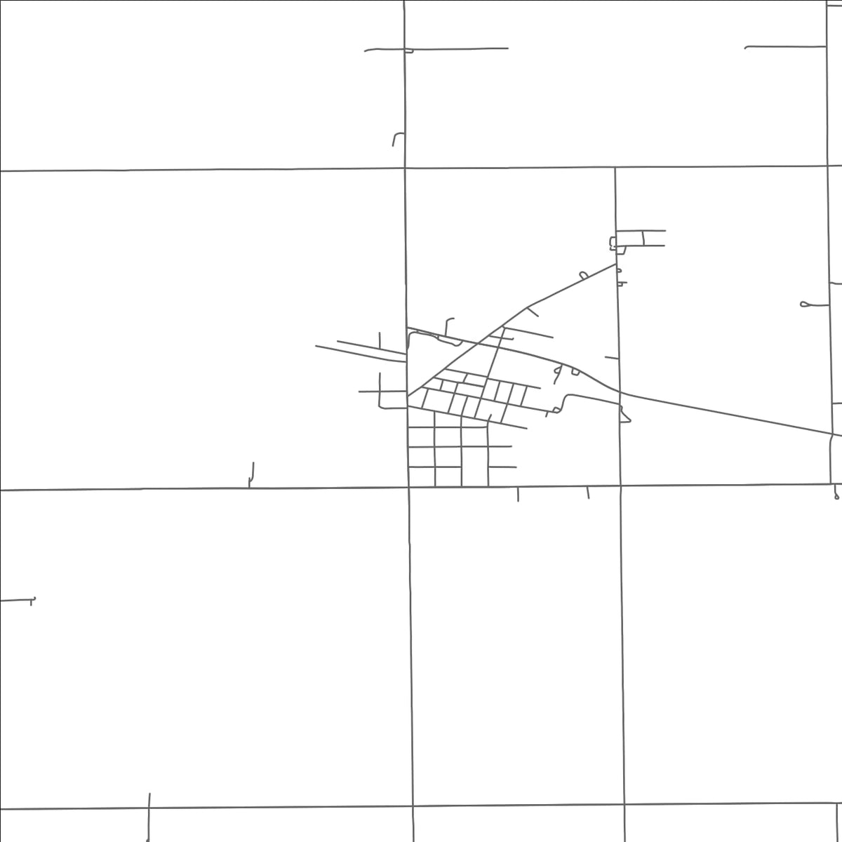 ROAD MAP OF HAMLER, OHIO BY MAPBAKES