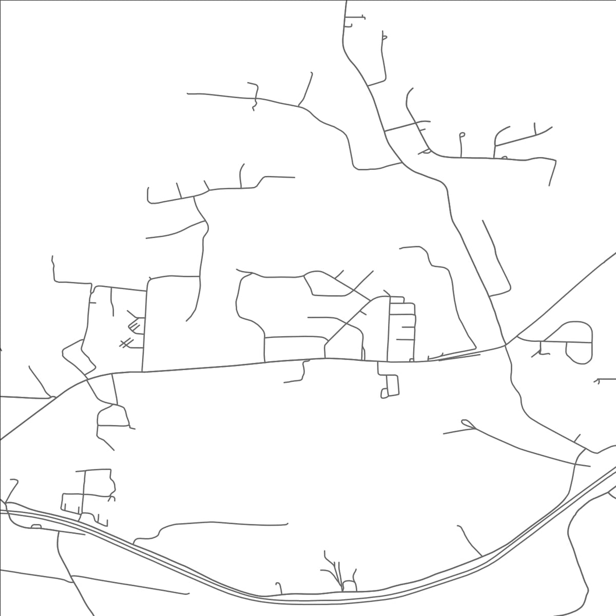 ROAD MAP OF HANOVER, OHIO BY MAPBAKES