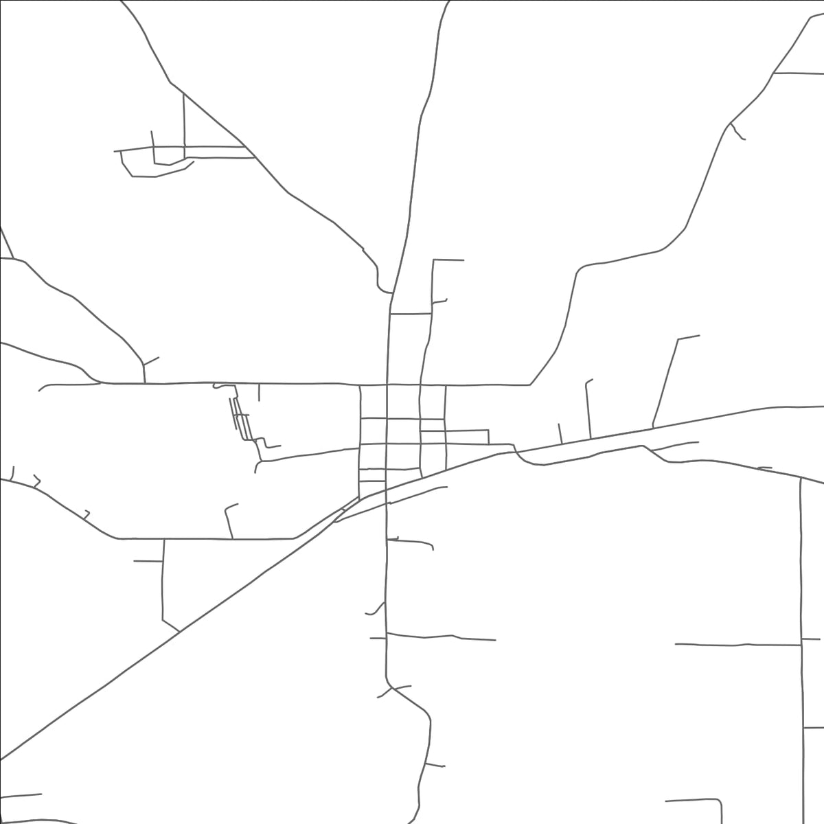 ROAD MAP OF HANOVERTON, OHIO BY MAPBAKES