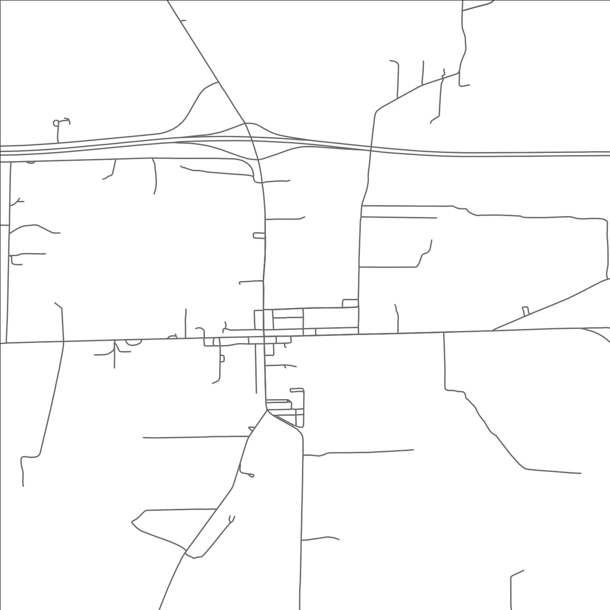 ROAD MAP OF HAYESVILLE, OHIO BY MAPBAKES