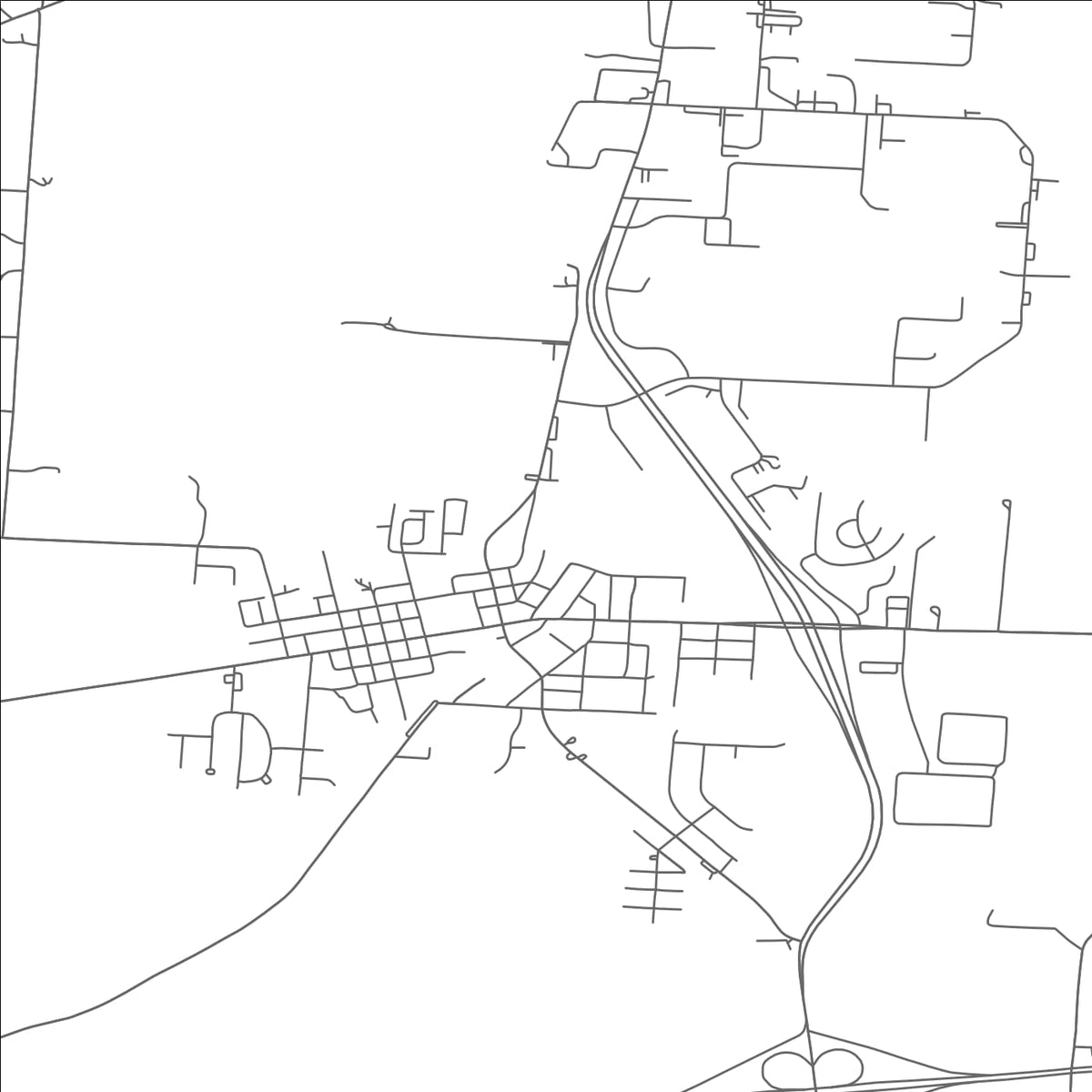 ROAD MAP OF HEBRON, OHIO BY MAPBAKES