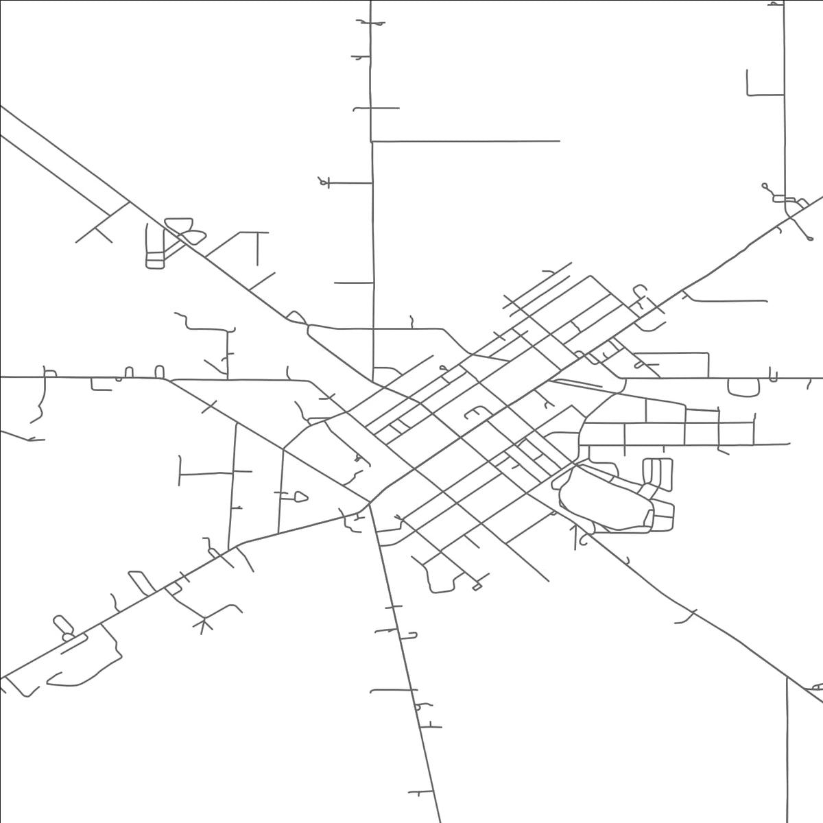 ROAD MAP OF HICKSVILLE, OHIO BY MAPBAKES