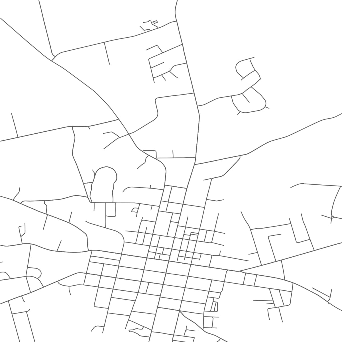 ROAD MAP OF HILLSBORO, OHIO BY MAPBAKES