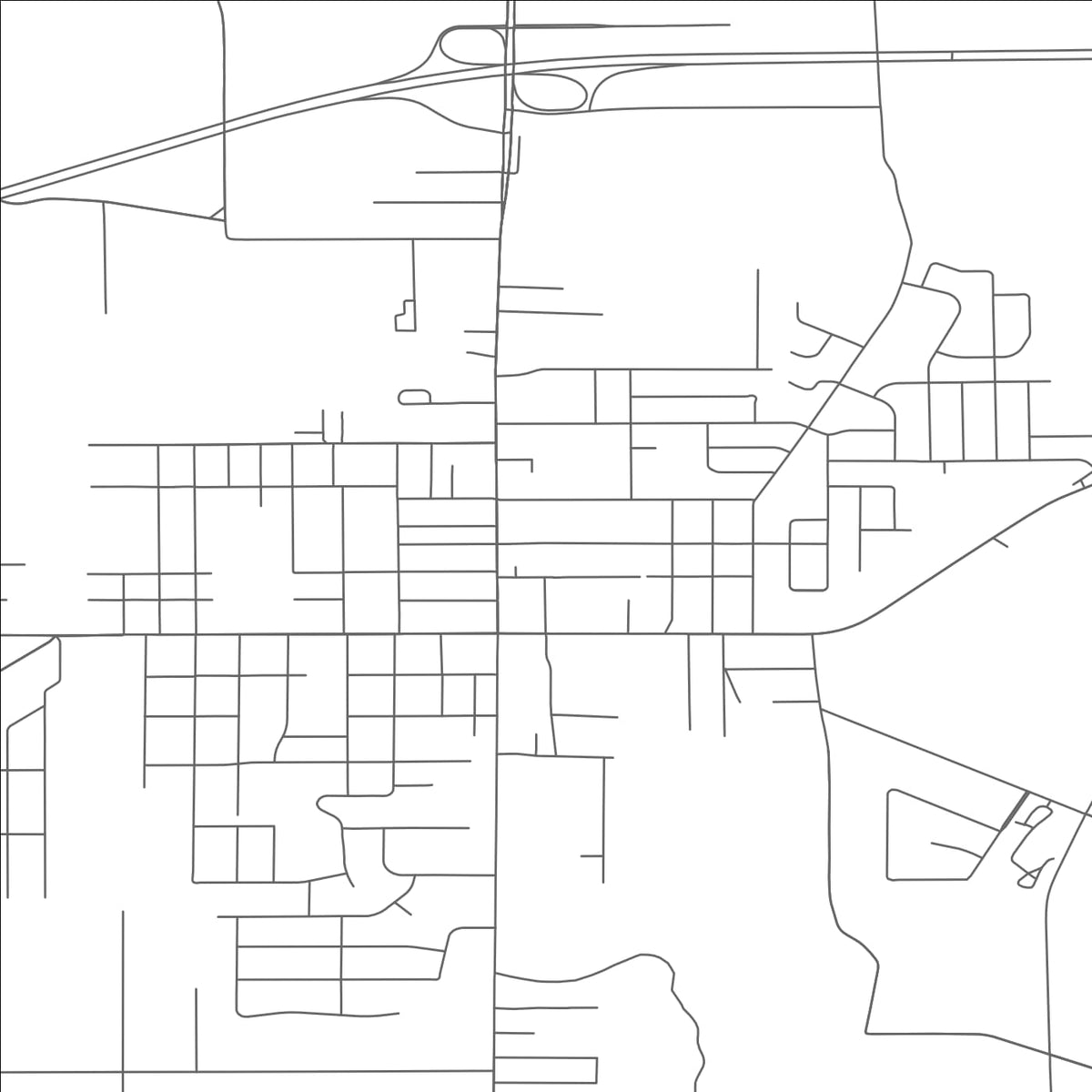 ROAD MAP OF HUBBARD, OHIO BY MAPBAKES
