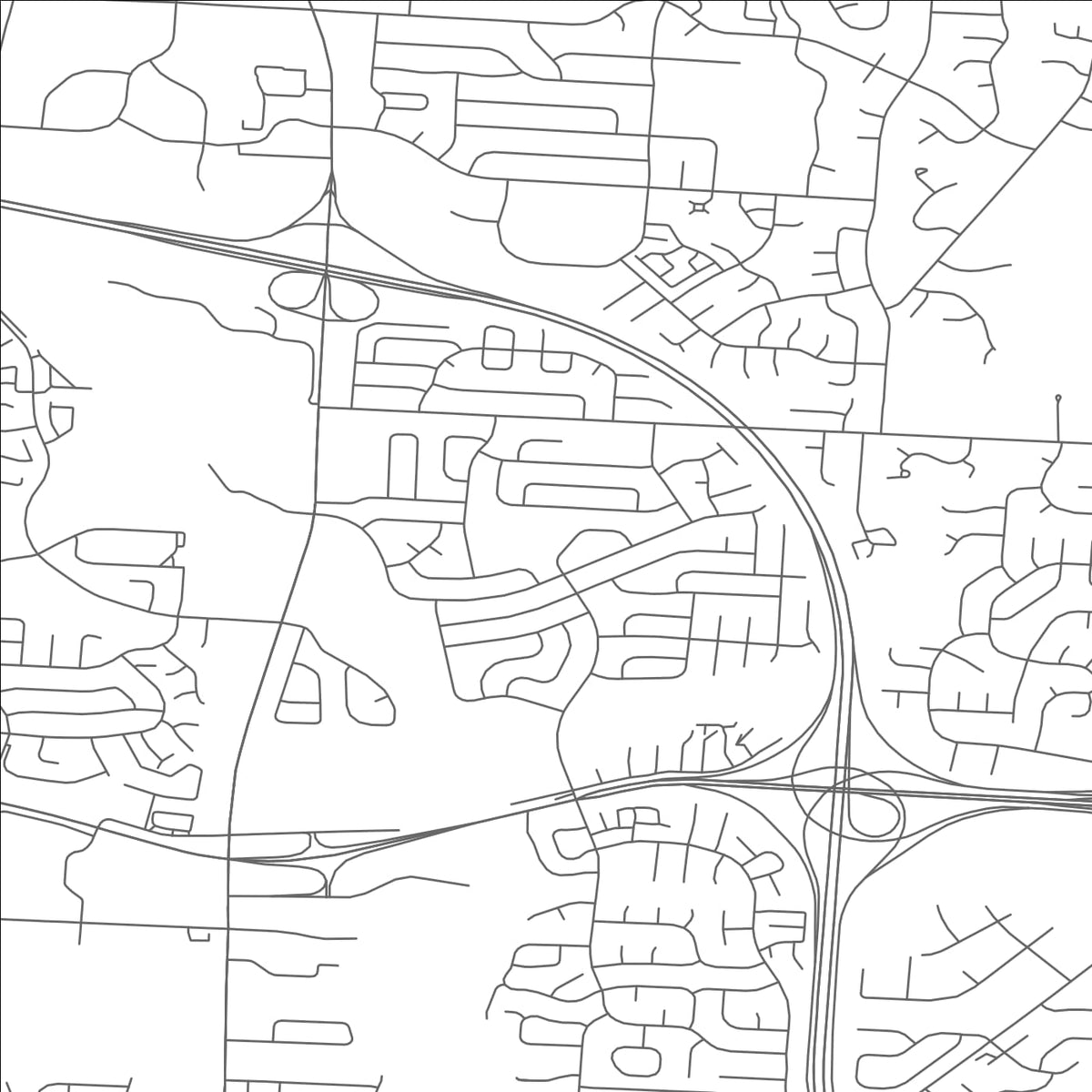 ROAD MAP OF HUBER RIDGE, OHIO BY MAPBAKES