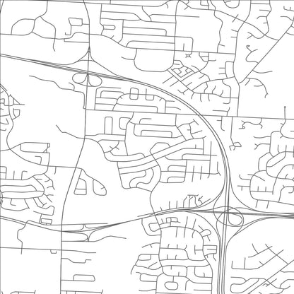 ROAD MAP OF HUBER RIDGE, OHIO BY MAPBAKES