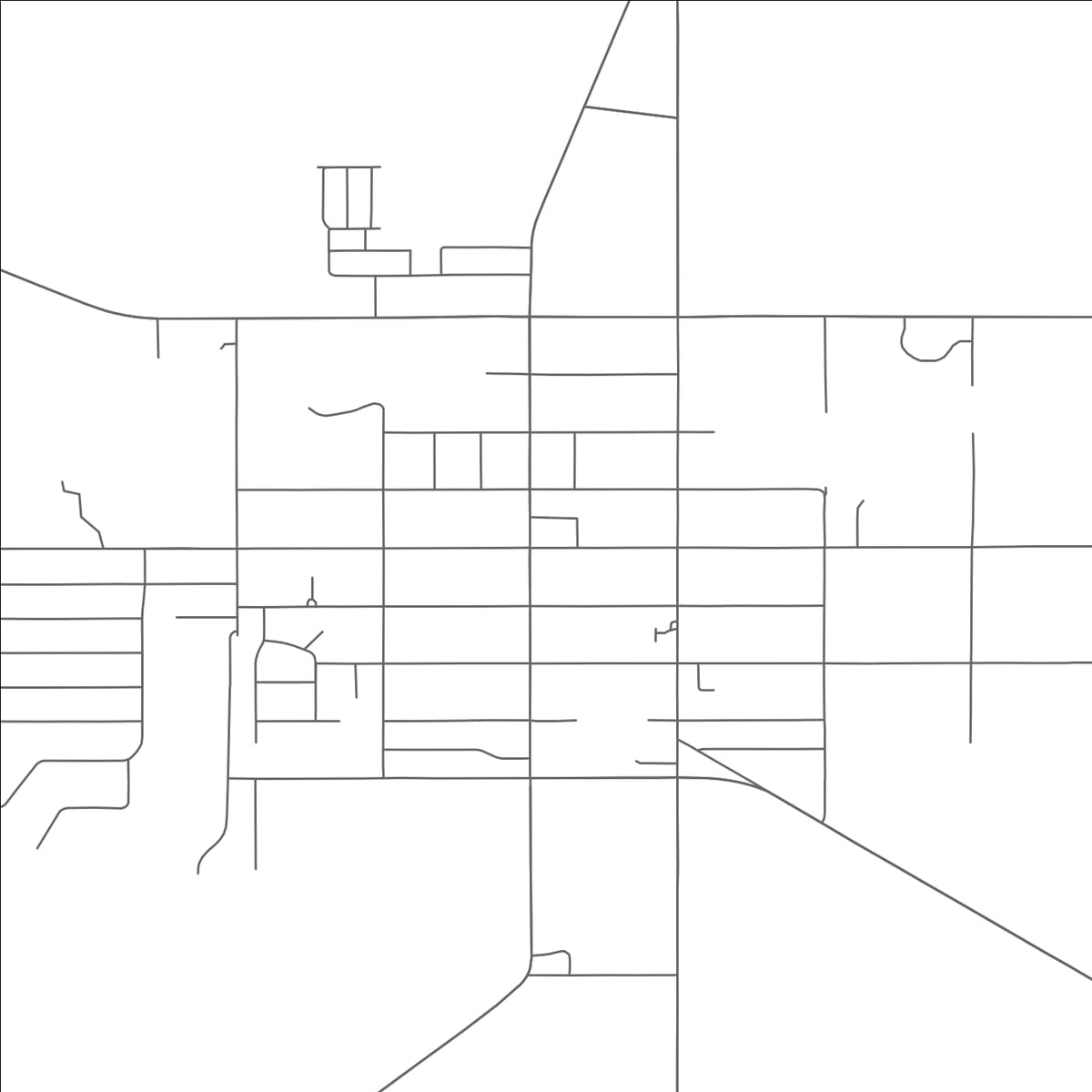 ROAD MAP OF JEFFERSON, OHIO BY MAPBAKES