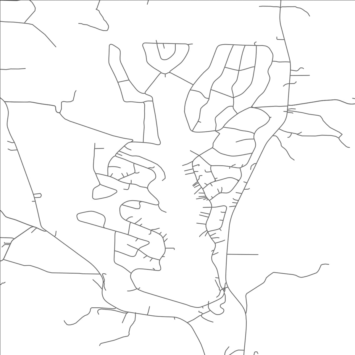 ROAD MAP OF LAKE BUCKHORN, OHIO BY MAPBAKES