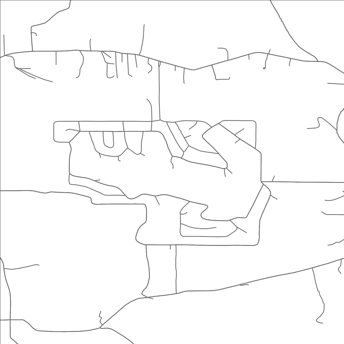 ROAD MAP OF LAKE TOMAHAWK, OHIO BY MAPBAKES