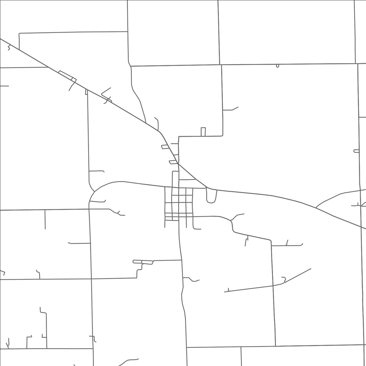 ROAD MAP OF LAURA, OHIO BY MAPBAKES