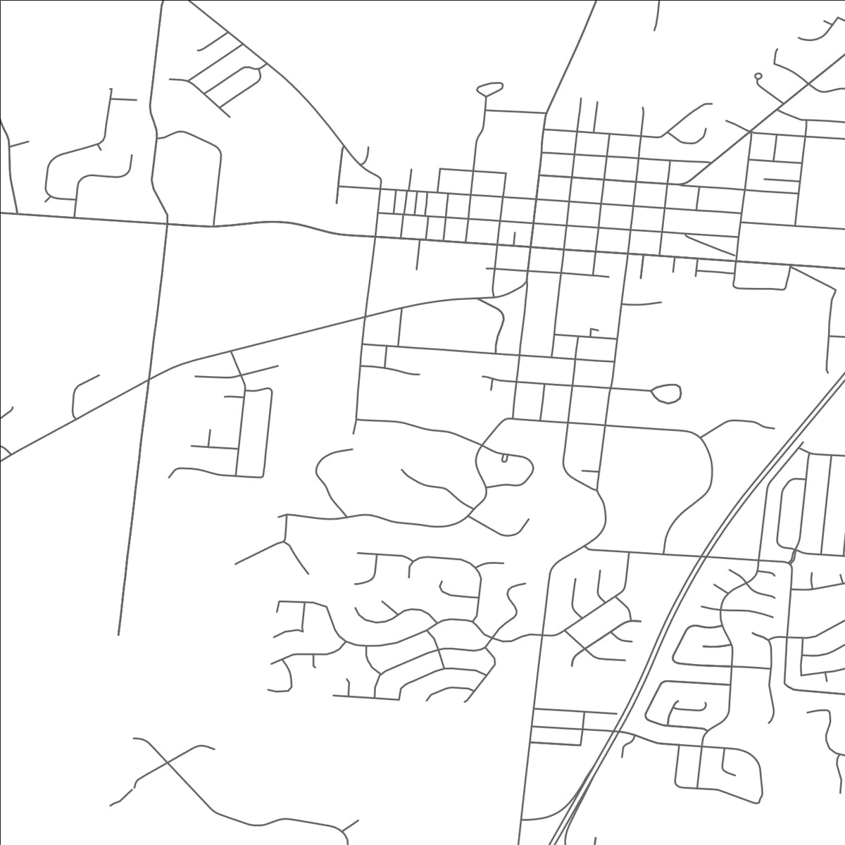 ROAD MAP OF LEBANON, OHIO BY MAPBAKES