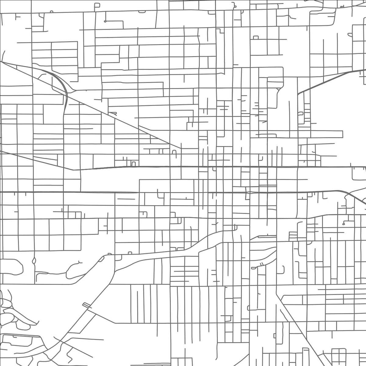 ROAD MAP OF LIMA, OHIO BY MAPBAKES