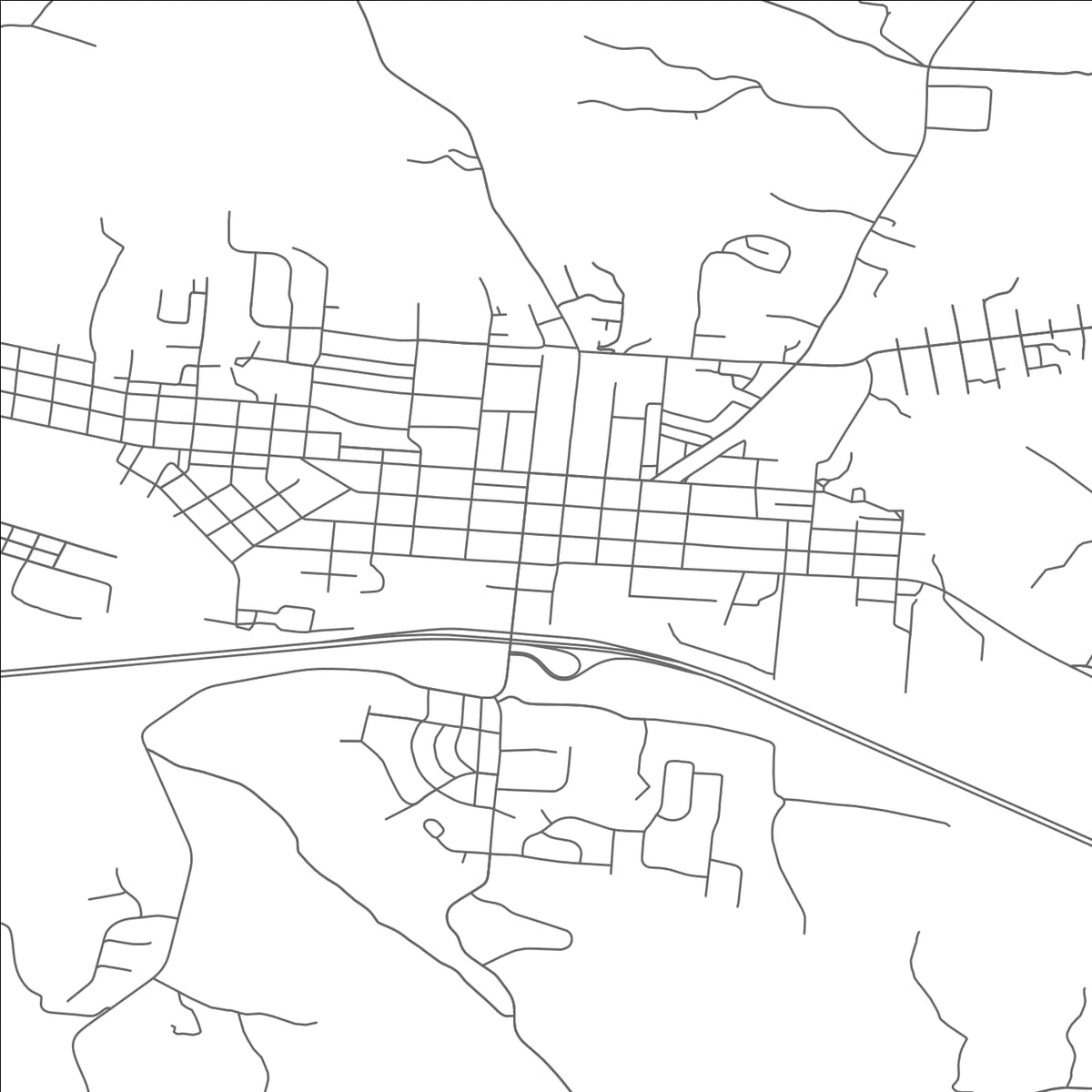 ROAD MAP OF LOGAN, OHIO BY MAPBAKES