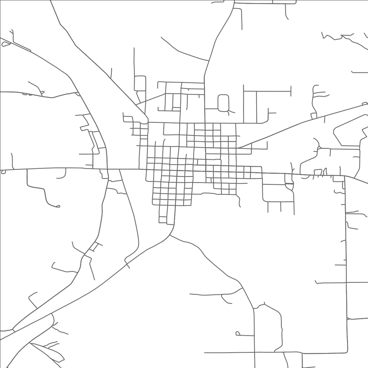 ROAD MAP OF LOUDONVILLE, OHIO BY MAPBAKES