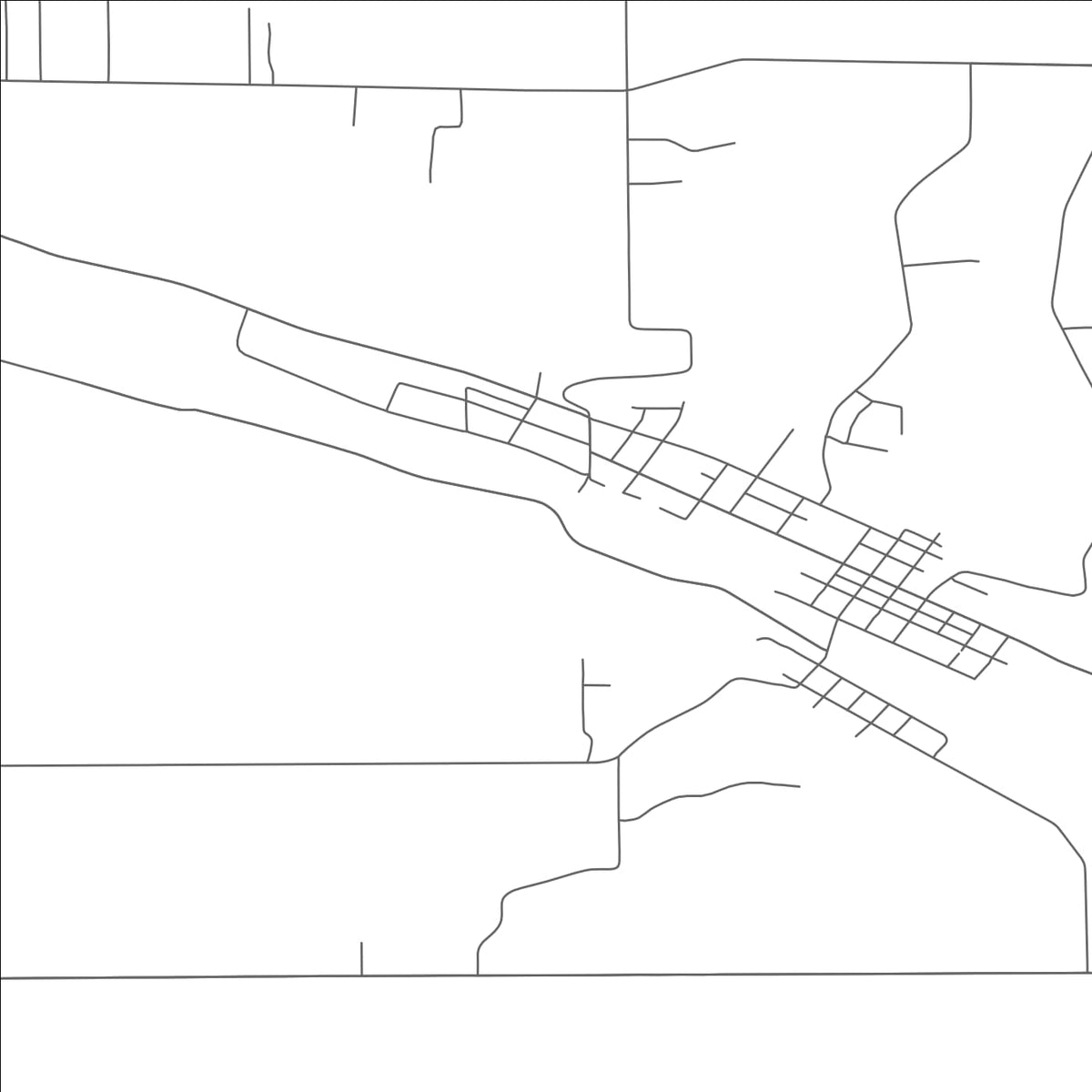 ROAD MAP OF LOWELLVILLE, OHIO BY MAPBAKES