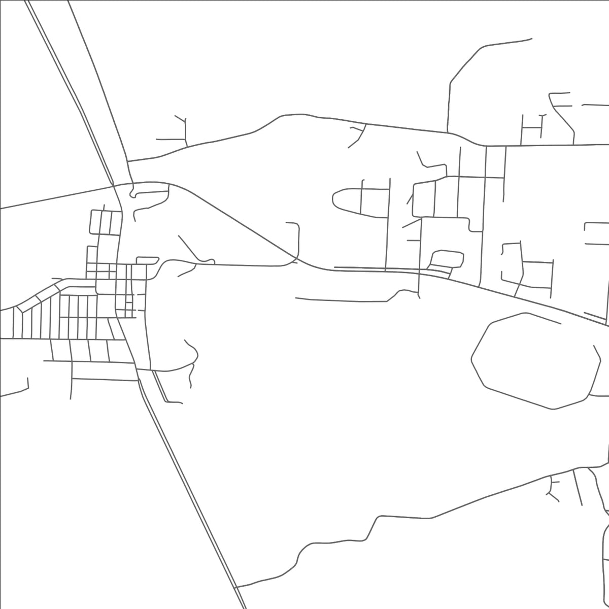 ROAD MAP OF LUCASVILLE, OHIO BY MAPBAKES