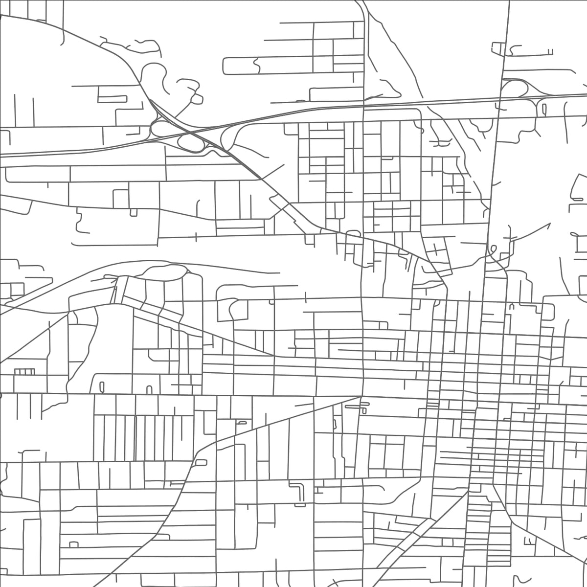 ROAD MAP OF MANSFIELD, OHIO BY MAPBAKES