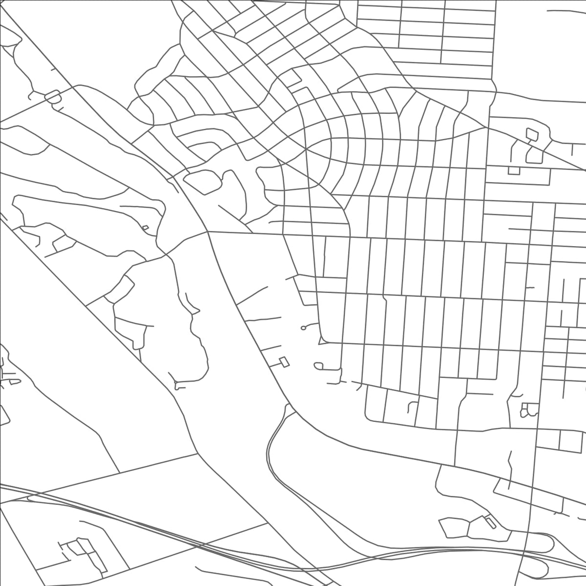 ROAD MAP OF MARBLE CLIFF, OHIO BY MAPBAKES