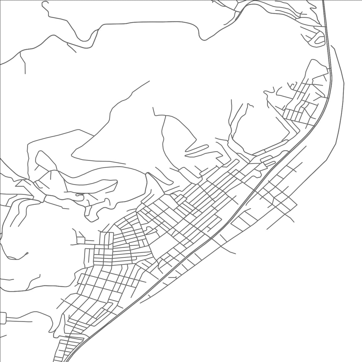ROAD MAP OF MARTINS FERRY, OHIO BY MAPBAKES