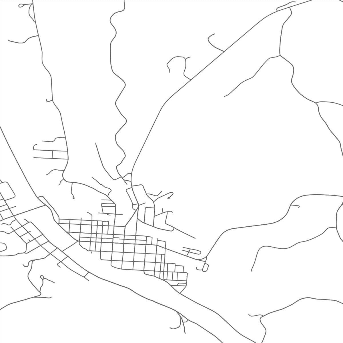 ROAD MAP OF MCCONNELSVILLE, OHIO BY MAPBAKES