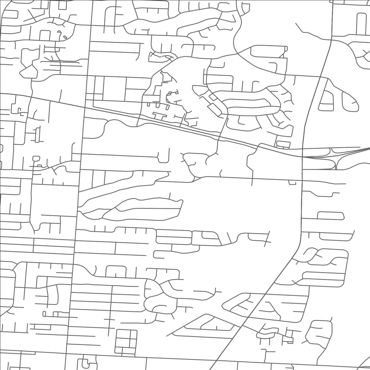 ROAD MAP OF MINERVA PARK, OHIO BY MAPBAKES