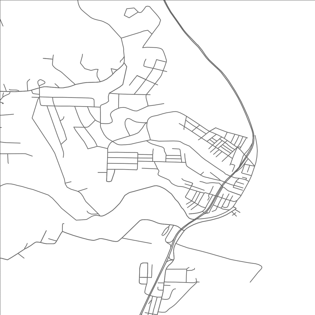 ROAD MAP OF MINGO JUNCTION, OHIO BY MAPBAKES