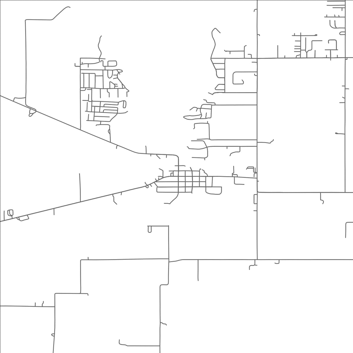 ROAD MAP OF MONTEZUMA, OHIO BY MAPBAKES